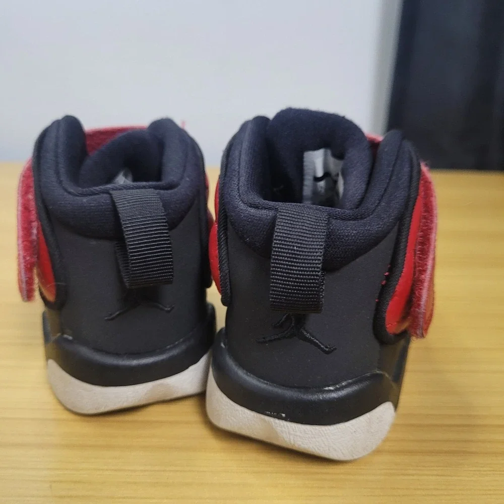 Nike Air Jordan Pro Strong Red Black White TD Toddler 7C 407486-601 Kids Shoes
